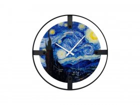 Часы интерьерные NT155 VAN GOGH STARRY NIGHT в Сангаре - sangar.mebel-nsk.ru | фото