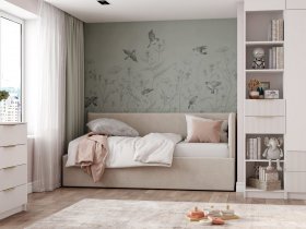 Диван-кровать Бенто (крем) в Сангаре - sangar.mebel-nsk.ru | фото