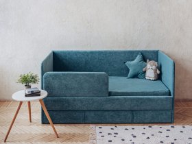 Диван-кровать Happy (бирюзовый) в Сангаре - sangar.mebel-nsk.ru | фото