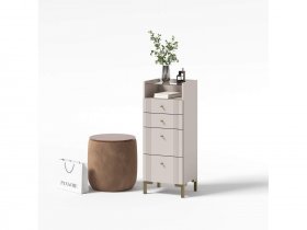Комод 4 ящика КМ2 Одетта (дуб эндгрей/меланж) в Сангаре - sangar.mebel-nsk.ru | фото