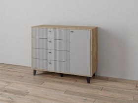 Комод «Катрин-13» (дуб крафт серый/серый) в Сангаре - sangar.mebel-nsk.ru | фото