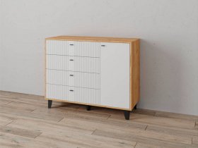 Комод «Катрин-13» (дуб крафт золотой/карбон фарфор) в Сангаре - sangar.mebel-nsk.ru | фото