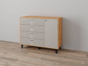 Комод «Катрин-13» (дуб крафт золотой/сантьяго софт) в Сангаре - sangar.mebel-nsk.ru | фото