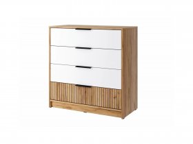 Комод КМ-001 Ивис (дуб крафт золотой/белый) в Сангаре - sangar.mebel-nsk.ru | фото
