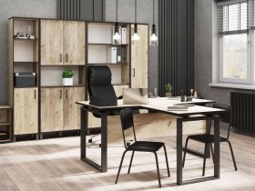 Комплект Гермес лофт (дуб крафт серый) в Сангаре - sangar.mebel-nsk.ru | фото
