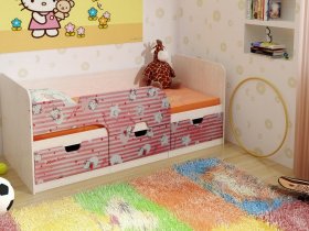 Кровать детская с ящиками 1,86 Минима Hello Kitty в Сангаре - sangar.mebel-nsk.ru | фото