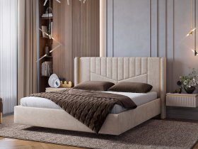 Кровать двуспальная 1,6м Диор (кашемир суфле (велюр)) в Сангаре - sangar.mebel-nsk.ru | фото