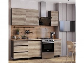 Кухонный гарнитур Энигма 1,6м (венге/дуб каньон) в Сангаре - sangar.mebel-nsk.ru | фото