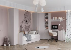 Модульная детская «Тефия» (тефия/софт сантьяго) в Сангаре - sangar.mebel-nsk.ru | фото