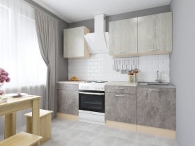 Модульная кухня Йота (пикард/цемент) в Сангаре - sangar.mebel-nsk.ru | фото