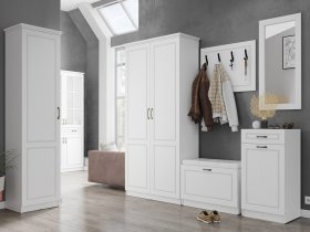 Модульная прихожая Апполия прихожая (белый/белый дуб) в Сангаре - sangar.mebel-nsk.ru | фото