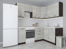 Модульная угловая кухня 1,4м*2,1м Лада (пикард) в Сангаре - sangar.mebel-nsk.ru | фото