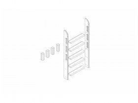 Пакет №10 Прямая лестница и опоры для двухъярусной кровати Соня в Сангаре - sangar.mebel-nsk.ru | фото