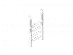 Пакет №7 Прямая лестница для полувысокой кровати Соня в Сангаре - sangar.mebel-nsk.ru | фото