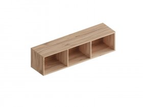 Полка настенная открытая Сицилия (дуб альпийский/тефия) в Сангаре - sangar.mebel-nsk.ru | фото