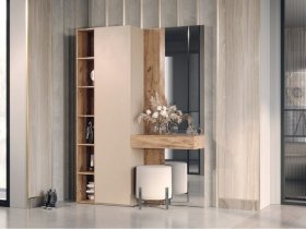 Прихожая Ева (кашемир/дуб вотан) в Сангаре - sangar.mebel-nsk.ru | фото