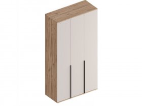Шкаф 3-ств Сицилия (дуб альпийский/тефия) в Сангаре - sangar.mebel-nsk.ru | фото