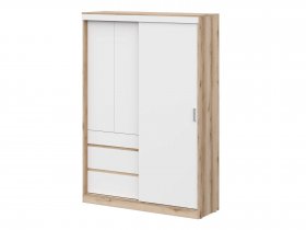 Шкаф-купе (1,5м) Брауни (дуб делано/белый) в Сангаре - sangar.mebel-nsk.ru | фото