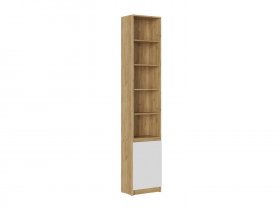 Стеллаж Бостон СЖ-001 (дуб крафт золотой/белый глянец) в Сангаре - sangar.mebel-nsk.ru | фото