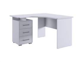 Стол компьютерный 1200 угловой Лайт-2 (белый/белый) в Сангаре - sangar.mebel-nsk.ru | фото