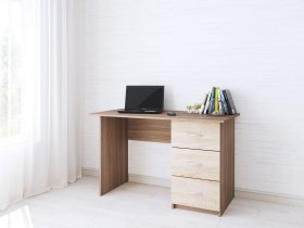 Стол письменный Сити-1 (ясень шимо темный/дуб сонома) в Сангаре - sangar.mebel-nsk.ru | фото