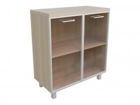 Тумба 2 двери со стеклом (бронза) Президент-ПРО Пр502 в Сангаре - sangar.mebel-nsk.ru | фото