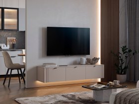 Тумба 2 Рич (кашемир/фрапучино матовый/черный) в Сангаре - sangar.mebel-nsk.ru | фото