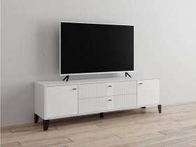 Тумба под ТВ Парус-10 (белый/белый снег) в Сангаре - sangar.mebel-nsk.ru | фото