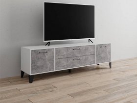 Тумба под ТВ Парус-13 (белый/ателье светлое) в Сангаре - sangar.mebel-nsk.ru | фото