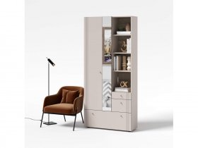 Вешалка с зеркалом ВШ1 Одетта (дуб эндгрей/меланж) в Сангаре - sangar.mebel-nsk.ru | фото